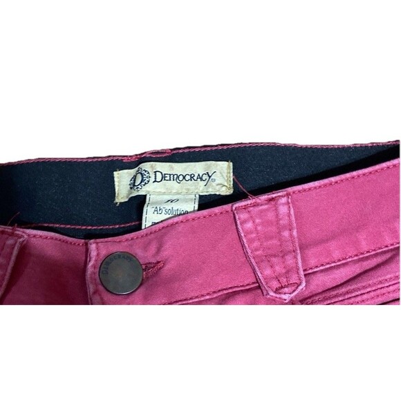 Democracy Mauve Pink Ab Solution Jeans Size 10 Faux Zippers at Ankles - Picture 4 of 7
